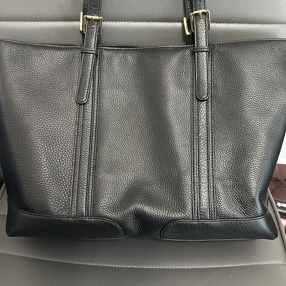 Tory Burch Black Leather Tote EUC - Picture 10 of 11